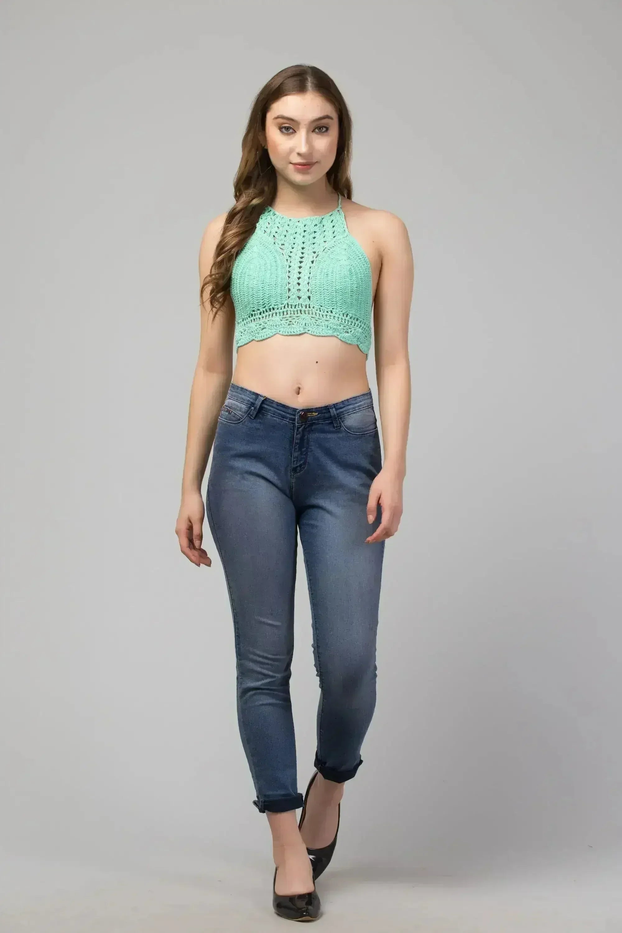 Caroline Crochet Crop Top-Bralette - SJB-DIAMOND ELITES