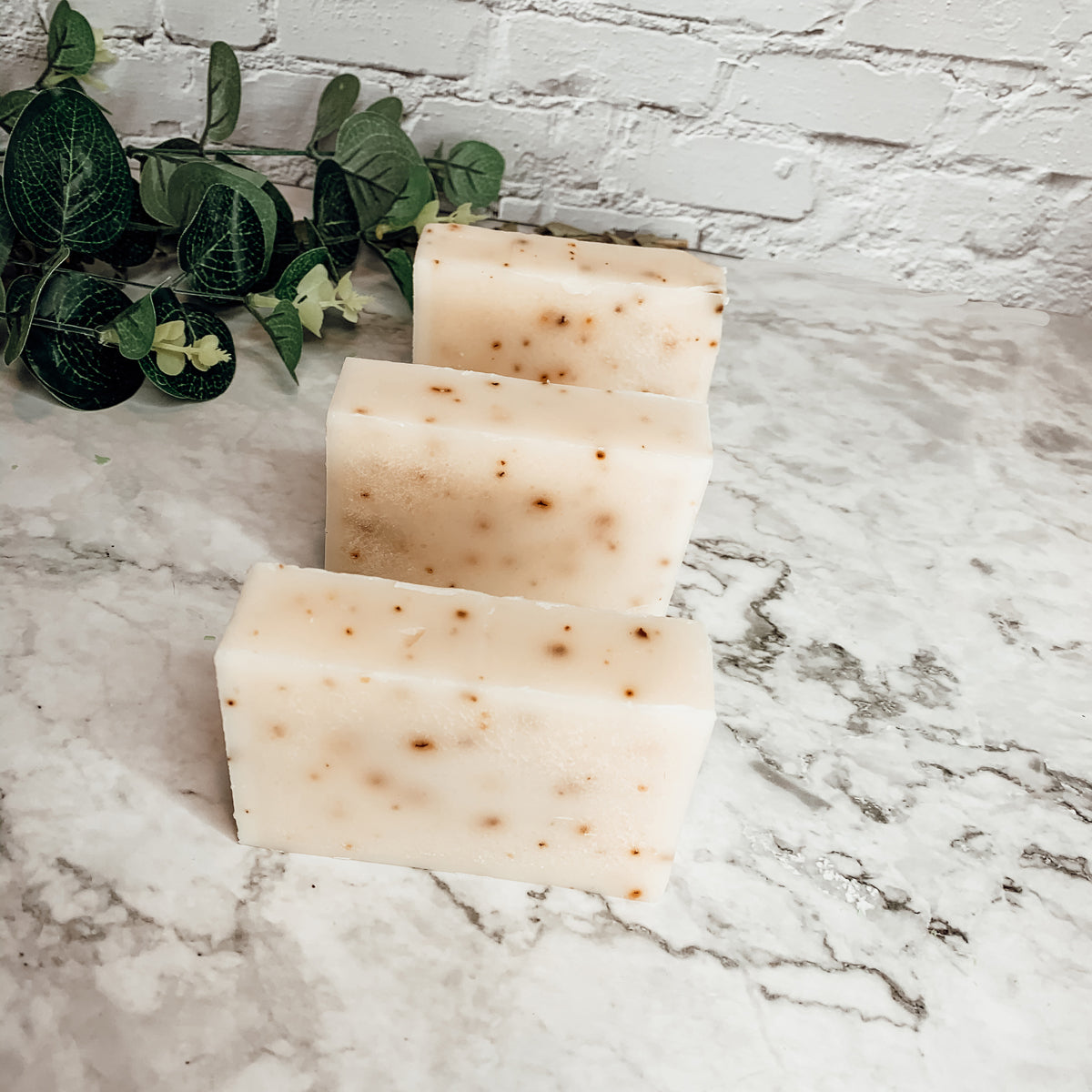 Tea Tree Mint Exfoliating Soap Bar With Peppermint Leaves Shea Butter Natural Oils Refreshing BandsCo Straps