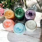 XL 24oz Two-Wick Scented Candle Clear Glass Jar With Lid 150+ Hour Burn BandsCo Straps