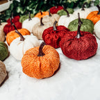 Jute Mini Pumpkins Rustic Fall Decor Set Handmade Jute Cotton Table Accents BandsCo Straps