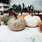 Jute Mini Pumpkins Rustic Fall Decor Set Handmade Jute Cotton Table Accents BandsCo Straps