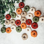 Jute Mini Pumpkins Rustic Fall Decor Set Handmade Jute Cotton Table Accents BandsCo Straps