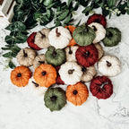 Jute Mini Pumpkins Rustic Fall Decor Set Handmade Jute Cotton Table Accents BandsCo Straps