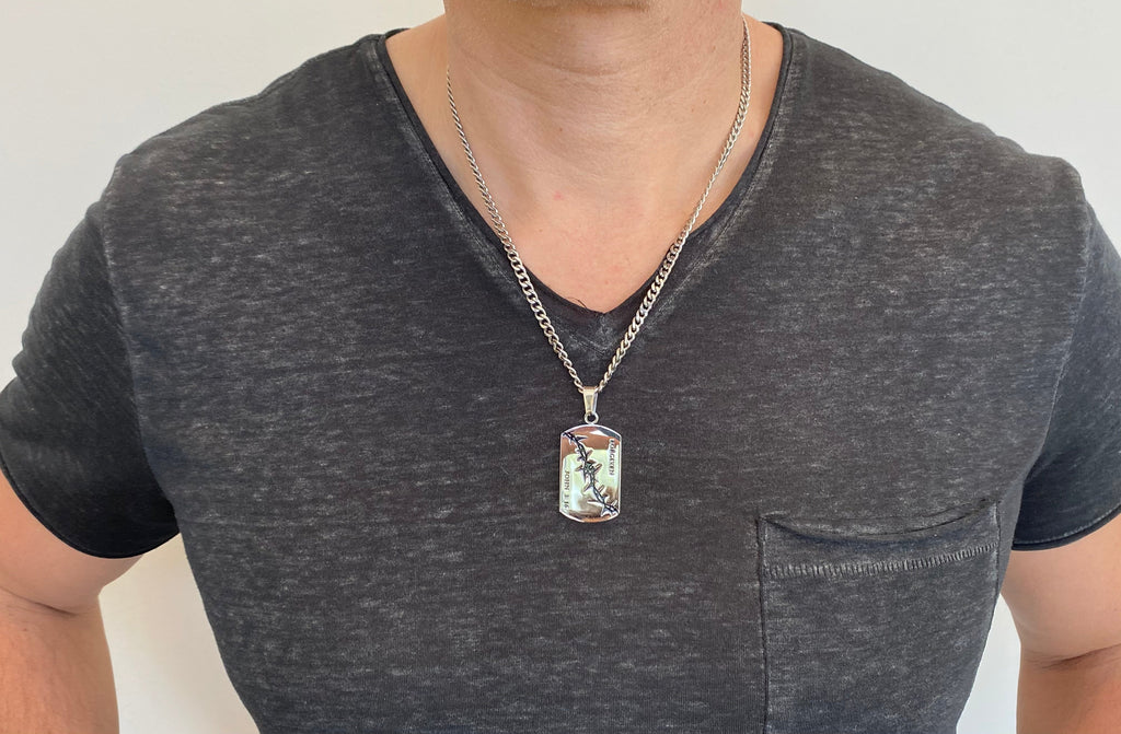 Crown of Thorns Dog Tag Necklace KingdomWear