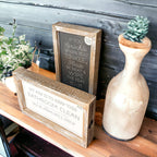 Funny Double Sided Wooden Bathroom Sign Aim Sprinkle Tinkle Freestanding Frame Wall Decor BandsCo Straps