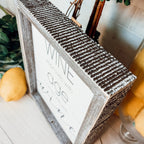Wine Improves With Age Wood Sign 8x10 Premium Rustic White Grey Hanging Freestanding Decor BandsCo Straps