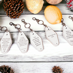 Wooden Inspirational Key Chains Reversible Heavy Duty Motivational Quotes Keyring Set 10 Plus Styles BandsCo Straps