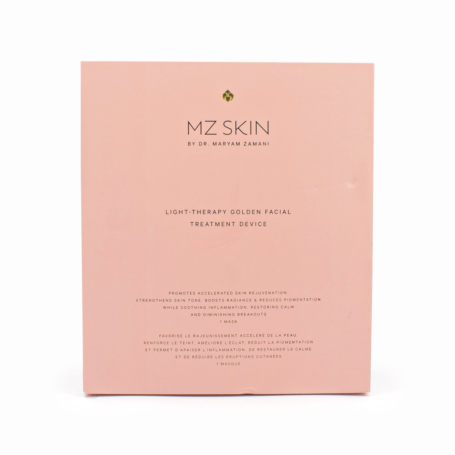 MZ SKIN Light-Therapy Golden Facial Treatment Device - Imperfect Box This is Beauty US