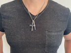 Black Cross Nail Necklace KingdomWear