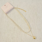 Pearls And Heart Locket Layered Necklace