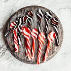 Edible Spoons 3 Flavors Peppermint Cinnamon Hot Cocoa Holiday Party Treats BandsCo Straps