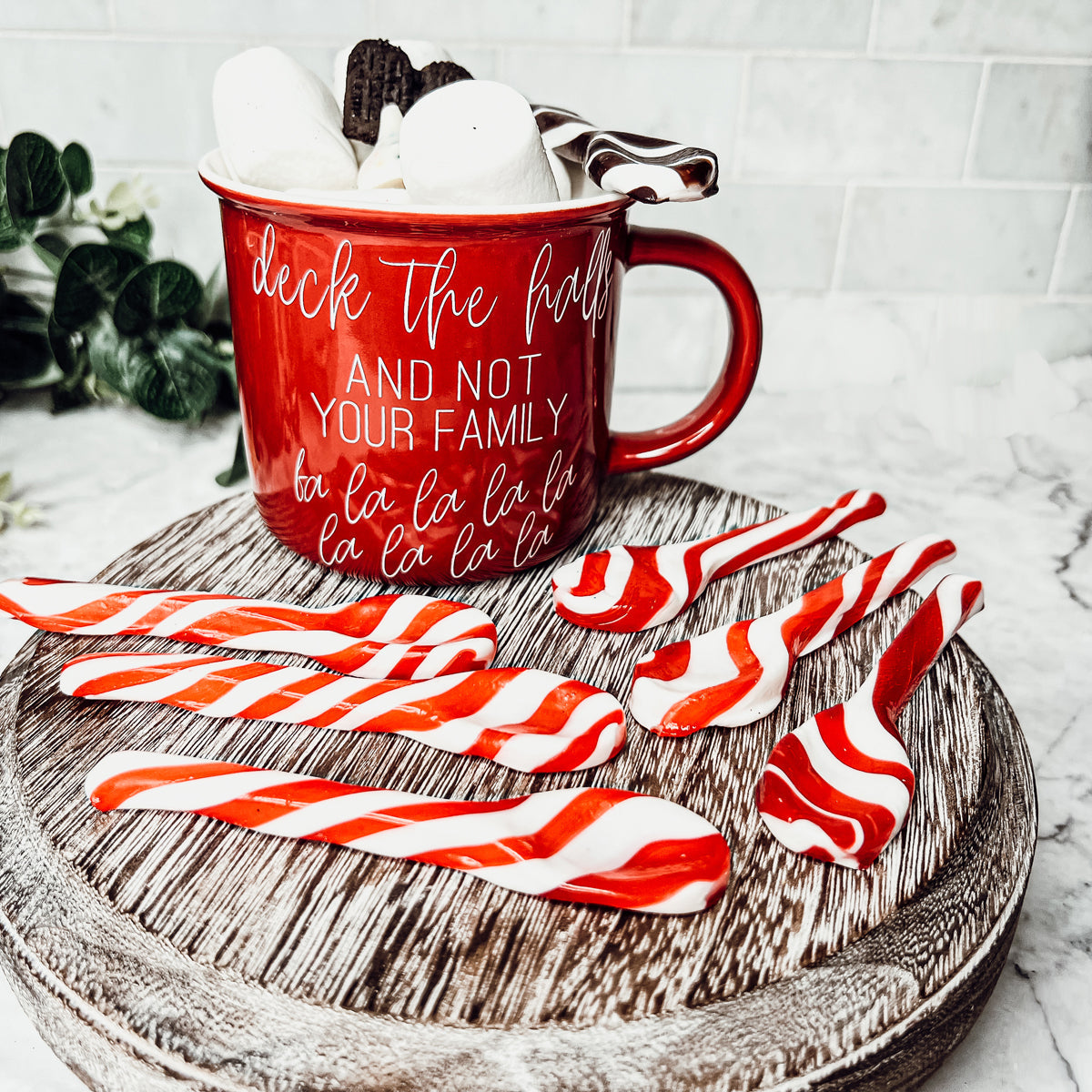 Edible Spoons 3 Flavors Peppermint Cinnamon Hot Cocoa Holiday Party Treats BandsCo Straps