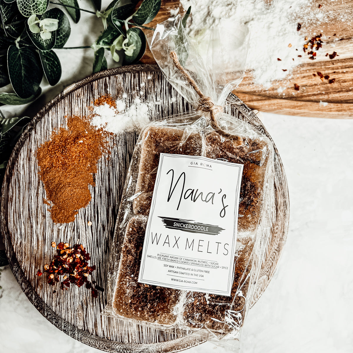 Snickerdoodle XL Wax Melts - 4 Large Cinnamon Sugar and Nutmeg Cubes BandsCo Straps