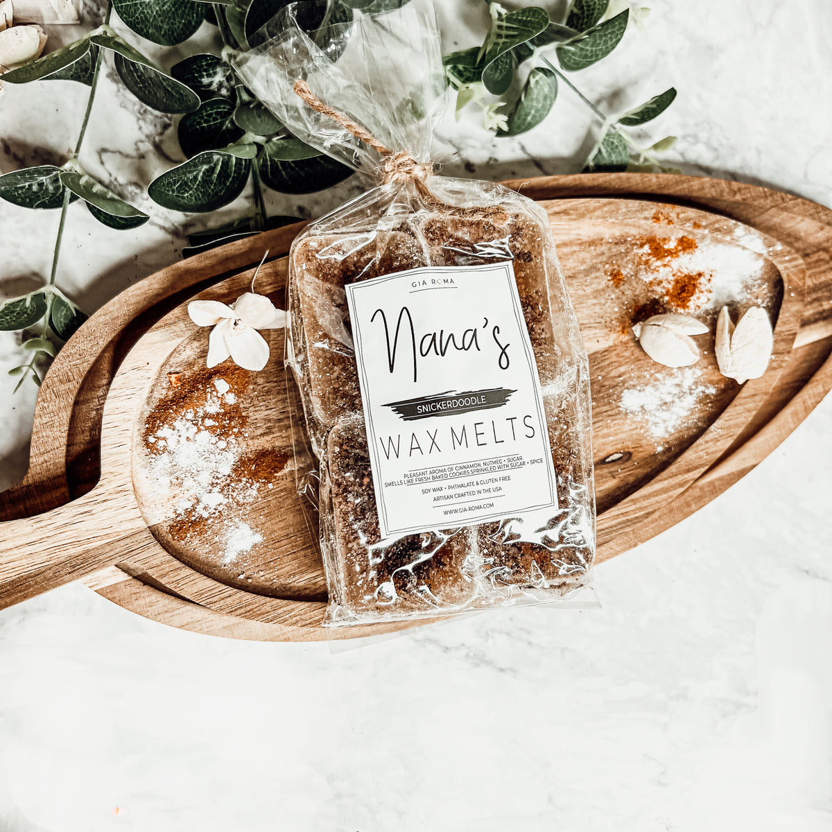 Snickerdoodle XL Wax Melts - 4 Large Cinnamon Sugar and Nutmeg Cubes BandsCo Straps