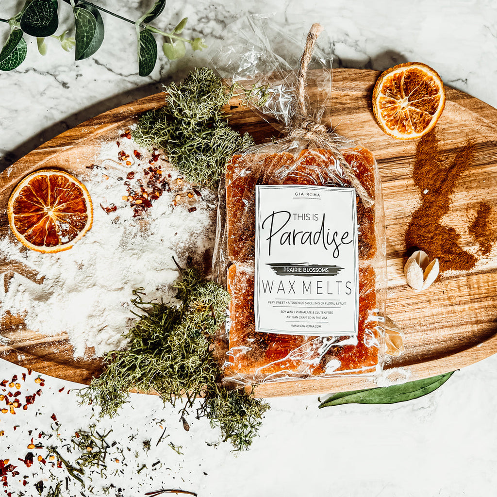 Natural XL Wax Melts - Orange Mandarin Citrus Spice Paradise Scent Floral Apple BandsCo Straps