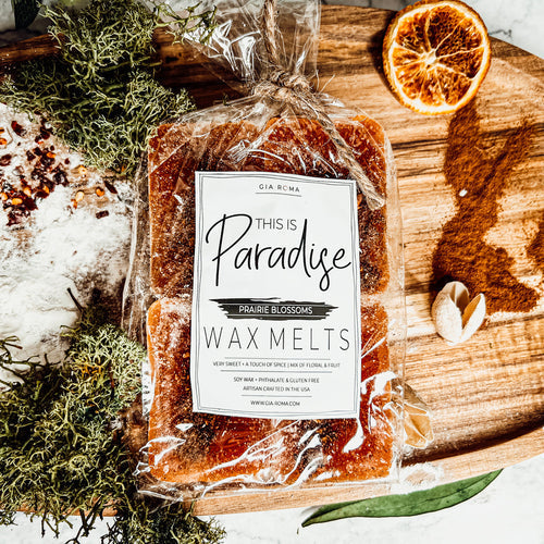 Natural XL Wax Melts - Orange Mandarin Citrus Spice Paradise Scent Floral Apple BandsCo Straps