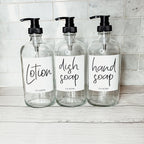 16oz Glass Boston Round Bottle Clear With White Label - Multiple Pack BandsCo Straps