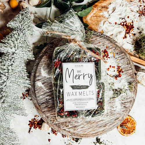 Cedar Berry XL Wax Melts Cranberry Sugar Wood Cabin Winter Scent With Cedar Tip BandsCo Straps