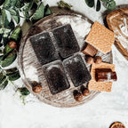 Chocolate Biscotti XL Wax Melts Natural Brownie Scent 4 Large Cubes 2.5x1 BandsCo Straps