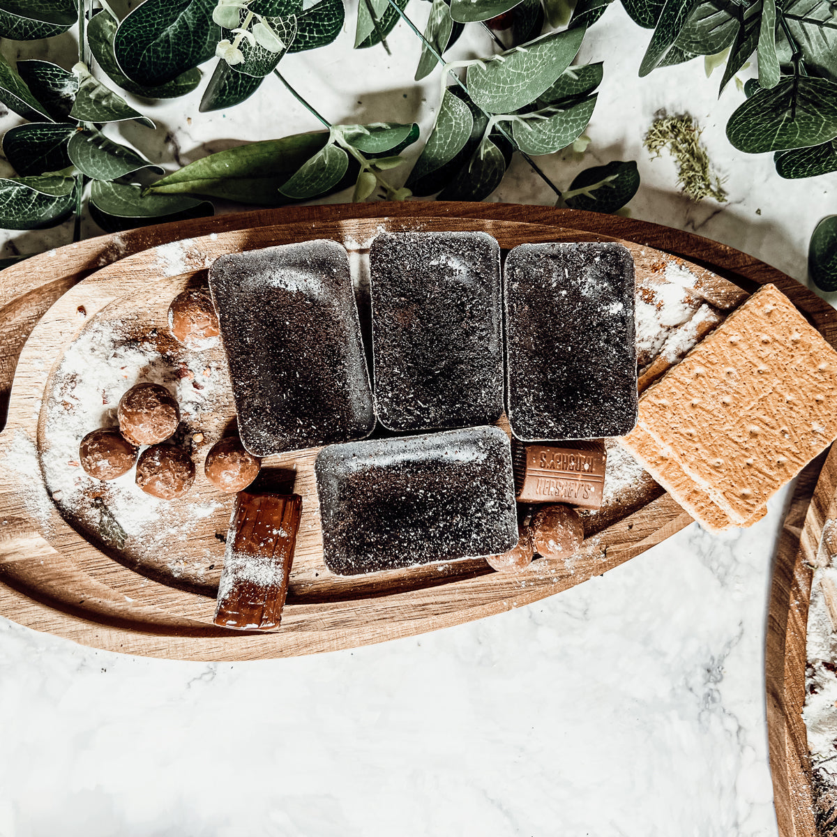 Chocolate Biscotti XL Wax Melts Natural Brownie Scent 4 Large Cubes 2.5x1 BandsCo Straps