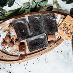 Chocolate Biscotti XL Wax Melts Natural Brownie Scent 4 Large Cubes 2.5x1 BandsCo Straps
