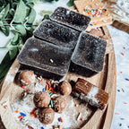 Chocolate Biscotti XL Wax Melts Natural Brownie Scent 4 Large Cubes 2.5x1 BandsCo Straps