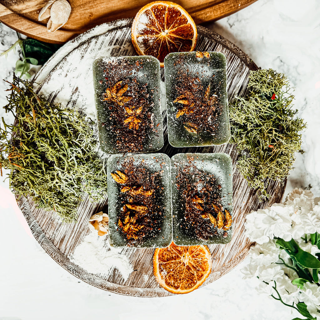 Secret Garden XL Natural Wax Melts 4 Extra Large Citrus Berry Coconut Cubes BandsCo Straps