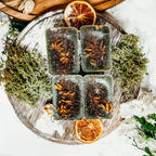 Secret Garden XL Natural Wax Melts 4 Extra Large Citrus Berry Coconut Cubes BandsCo Straps
