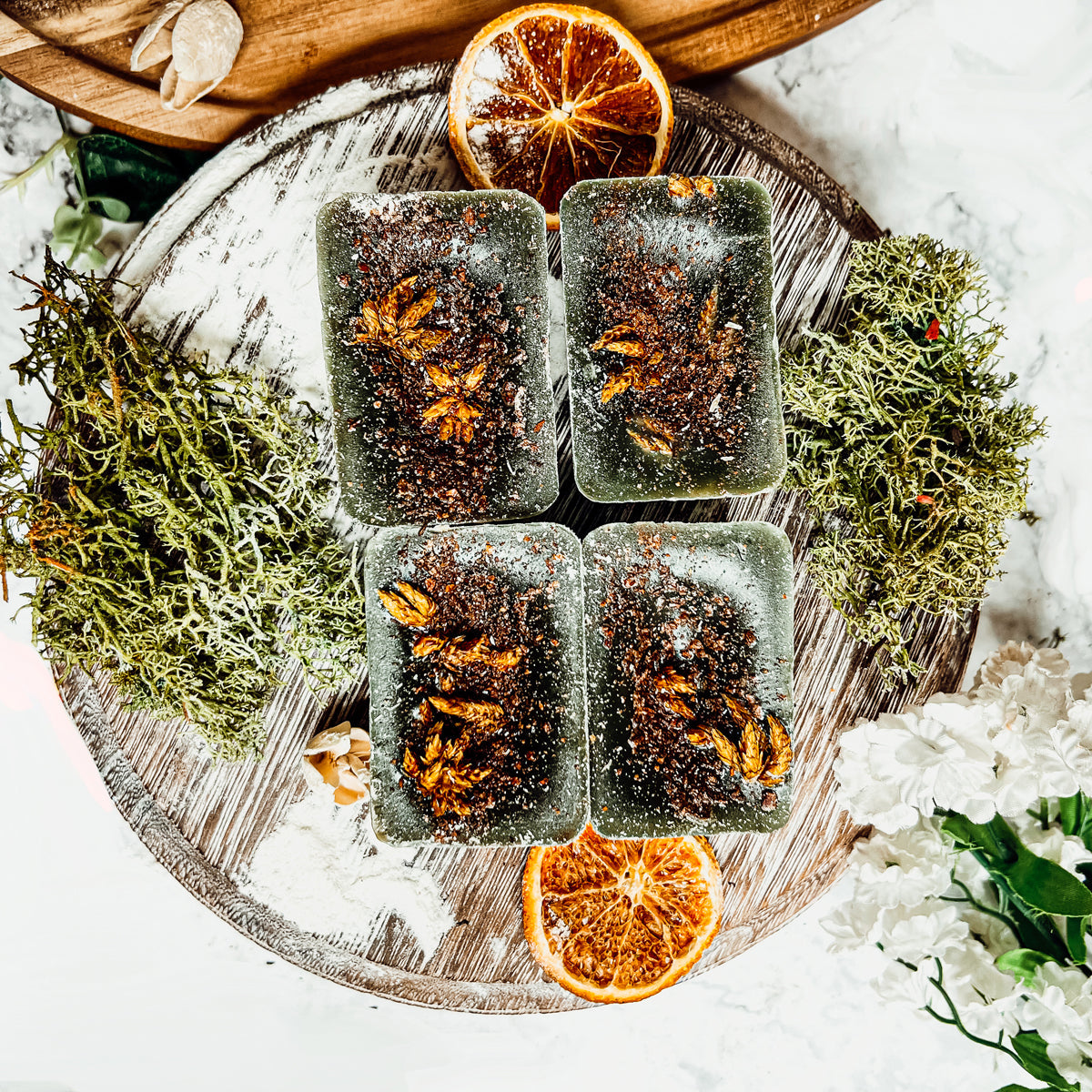 Secret Garden XL Natural Wax Melts 4 Extra Large Citrus Berry Coconut Cubes BandsCo Straps