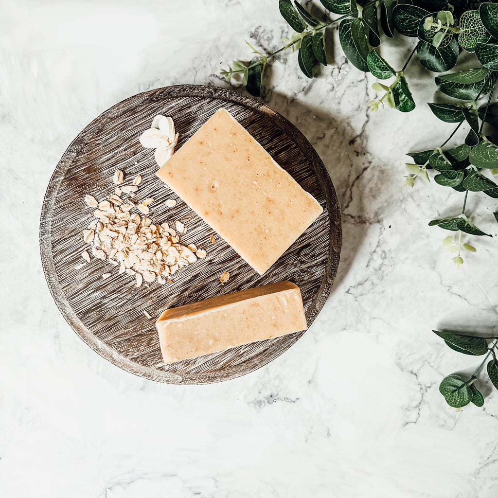 Oatmeal Spice Soap Bar - Gentle Sweet Oatmeal Scent, Mild Fall Fragrance BandsCo Straps
