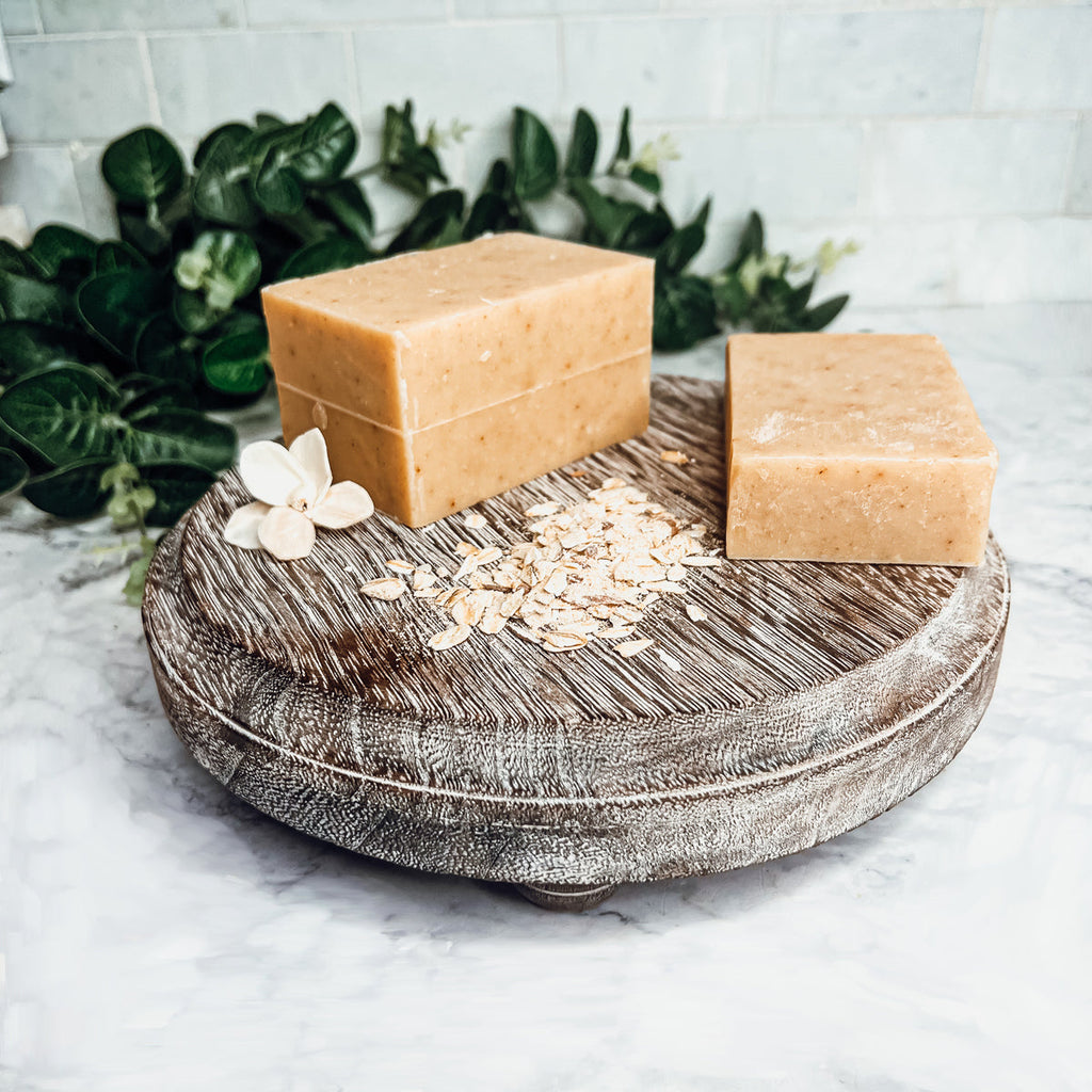 Oatmeal Spice Soap Bar - Gentle Sweet Oatmeal Scent, Mild Fall Fragrance BandsCo Straps