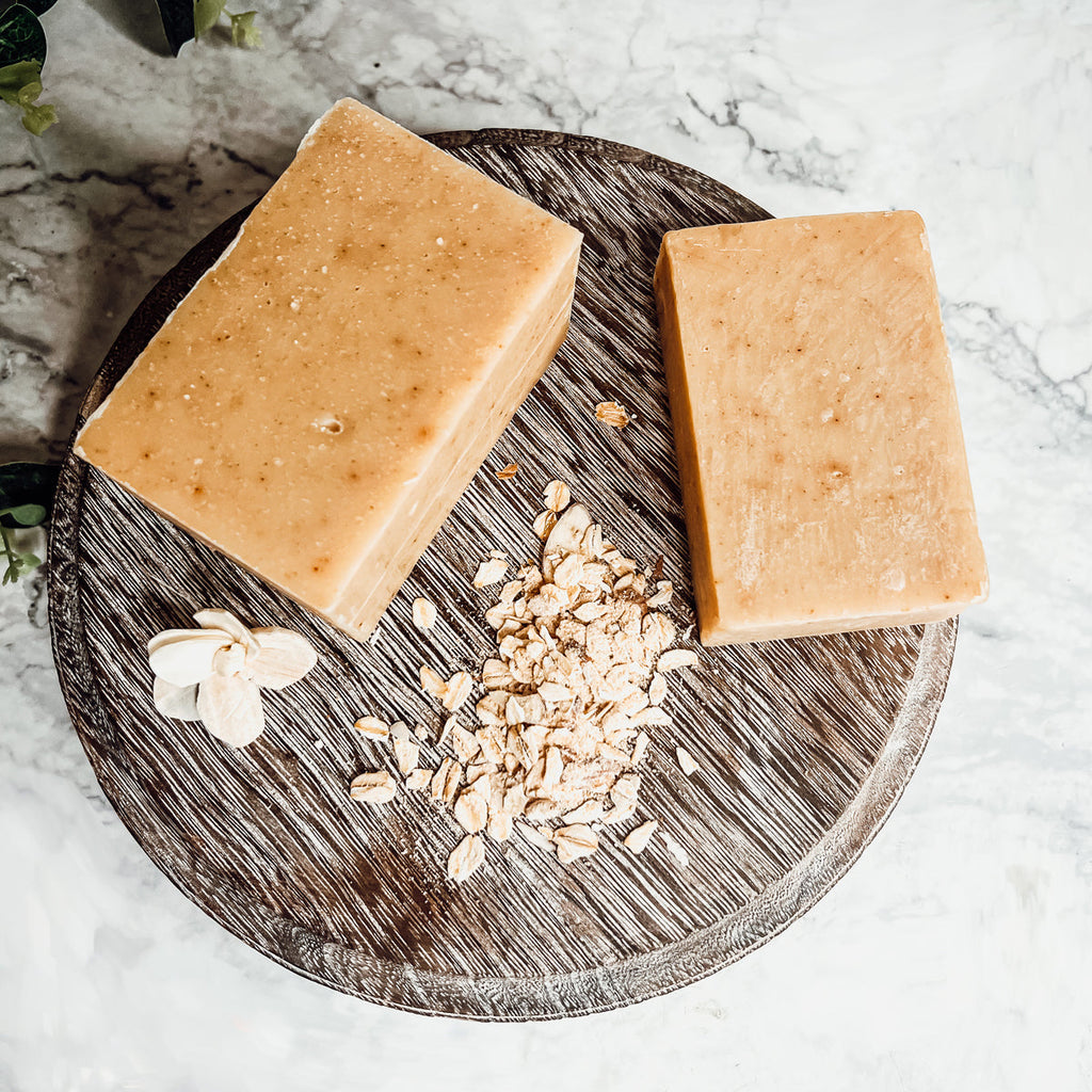 Oatmeal Spice Soap Bar - Gentle Sweet Oatmeal Scent, Mild Fall Fragrance BandsCo Straps