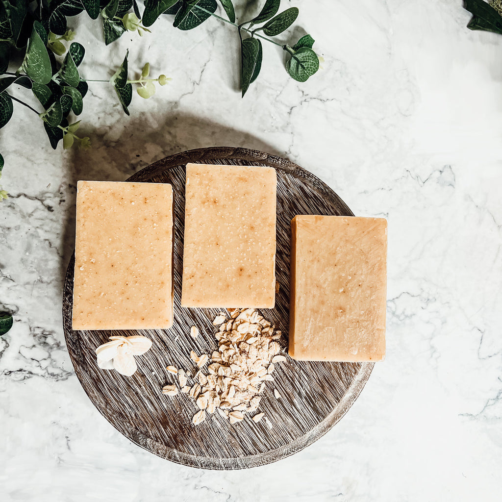 Oatmeal Spice Soap Bar - Gentle Sweet Oatmeal Scent, Mild Fall Fragrance BandsCo Straps