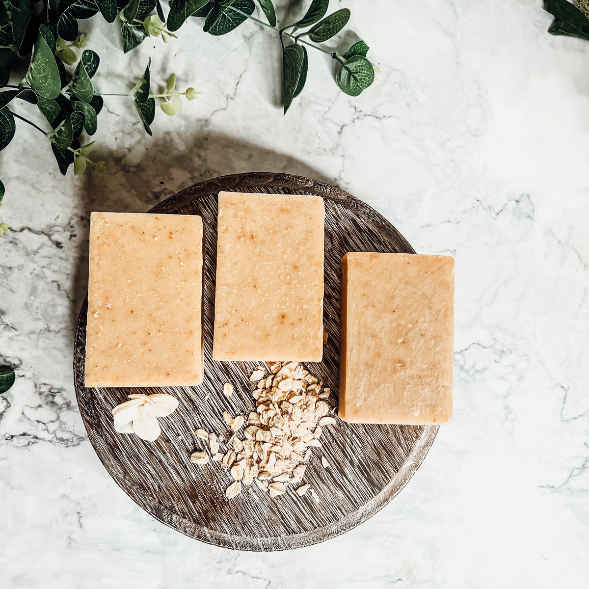 Oatmeal Spice Soap Bar - Gentle Sweet Oatmeal Scent, Mild Fall Fragrance BandsCo Straps