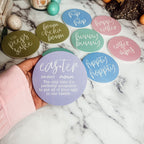 Easter Spring Ceramic Coasters 4in Set Cute Floral Bunny Drink Table Coasters