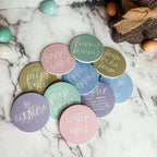 Easter Spring Ceramic Coaster Set 4 Inch Absorbent Drink Coasters Table Protectors Pack BandsCo Straps