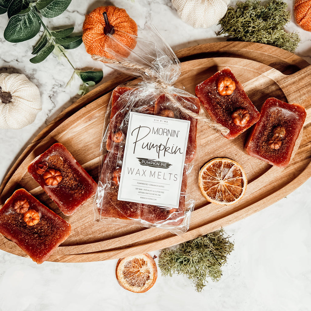 Pumpkin Buttercream XL Wax Melts Natural 4 Cubes 2oz Each Pumpkin Spice BandsCo Straps