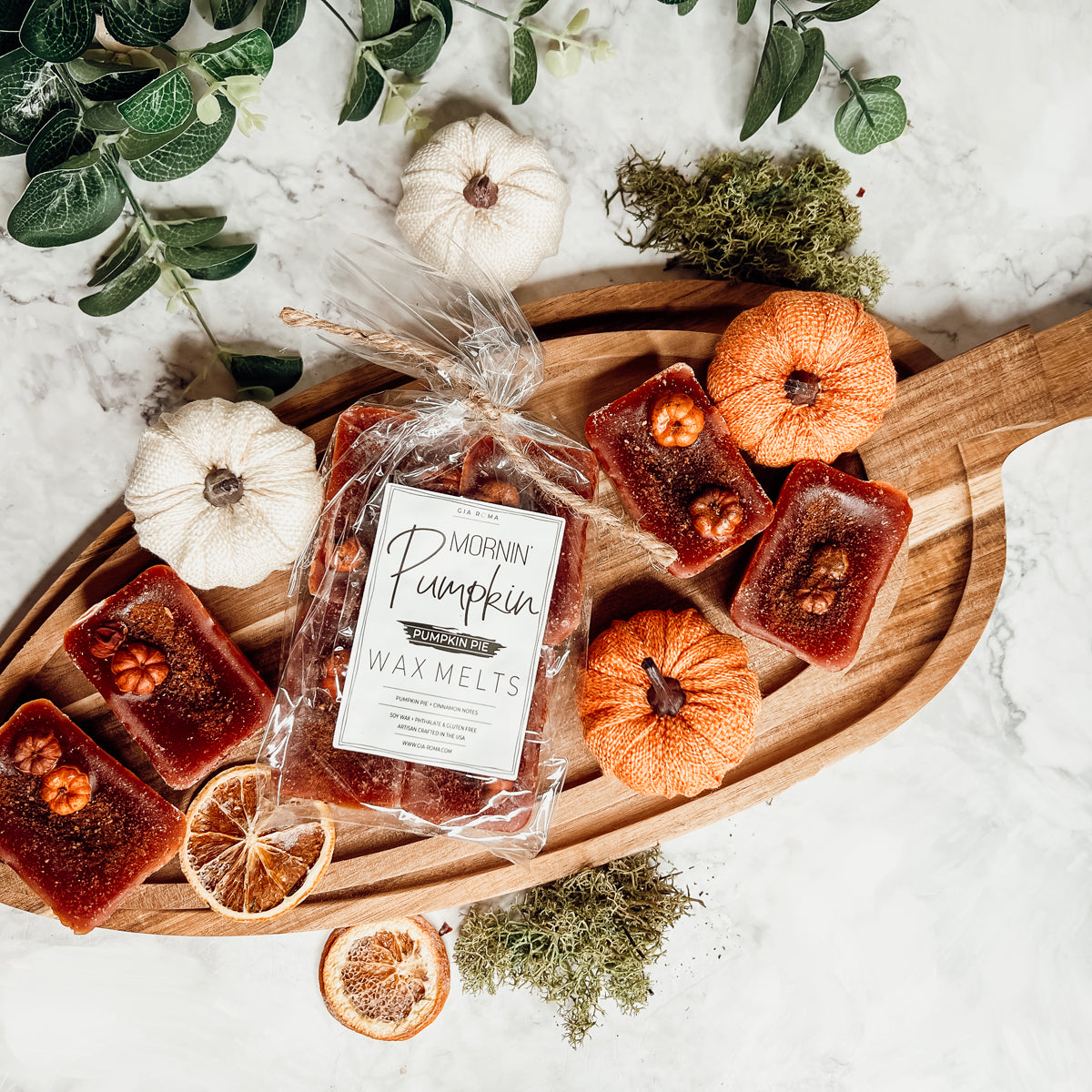 Pumpkin Buttercream XL Wax Melts Natural 4 Cubes 2oz Each Pumpkin Spice BandsCo Straps