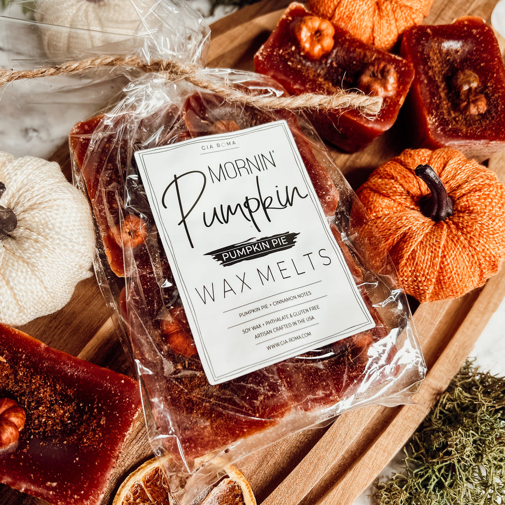 Pumpkin Buttercream XL Wax Melts Natural 4 Cubes 2oz Each Pumpkin Spice BandsCo Straps