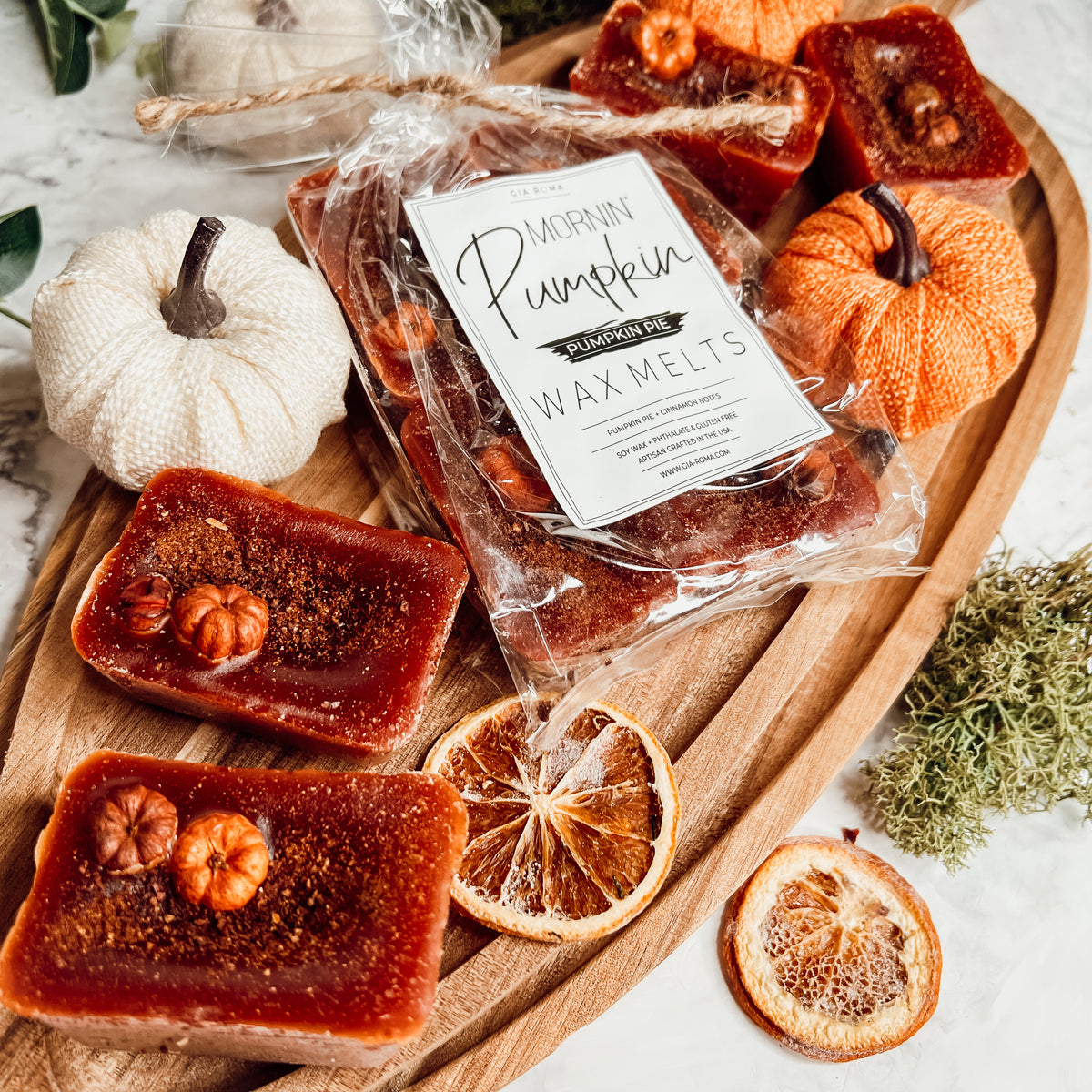 Pumpkin Buttercream XL Wax Melts Natural 4 Cubes 2oz Each Pumpkin Spice BandsCo Straps