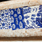 Chinoiserie Eco Kitchen Cloths - Biodegradable Cellulose Cotton, 3 Designs BandsCo Straps