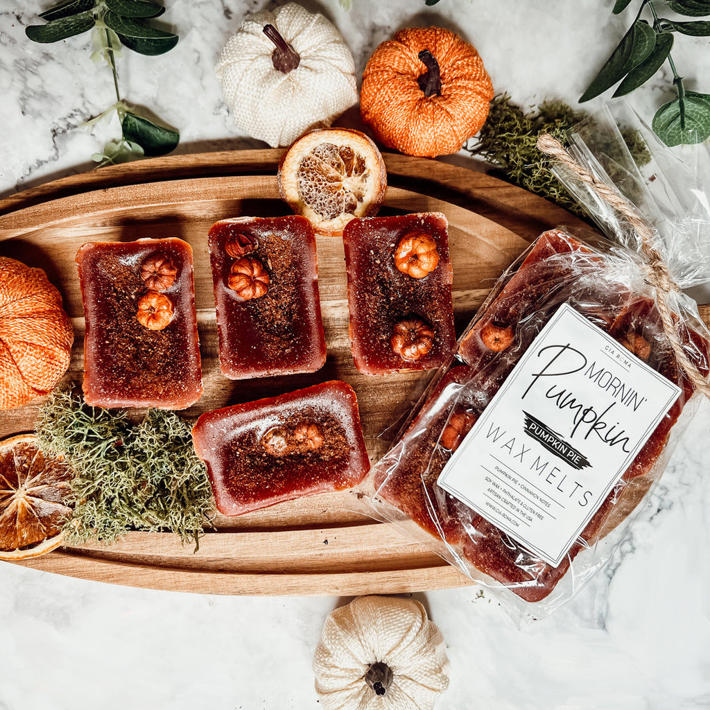 Pumpkin Buttercream XL Wax Melts Natural 4 Cubes 2oz Each Pumpkin Spice BandsCo Straps
