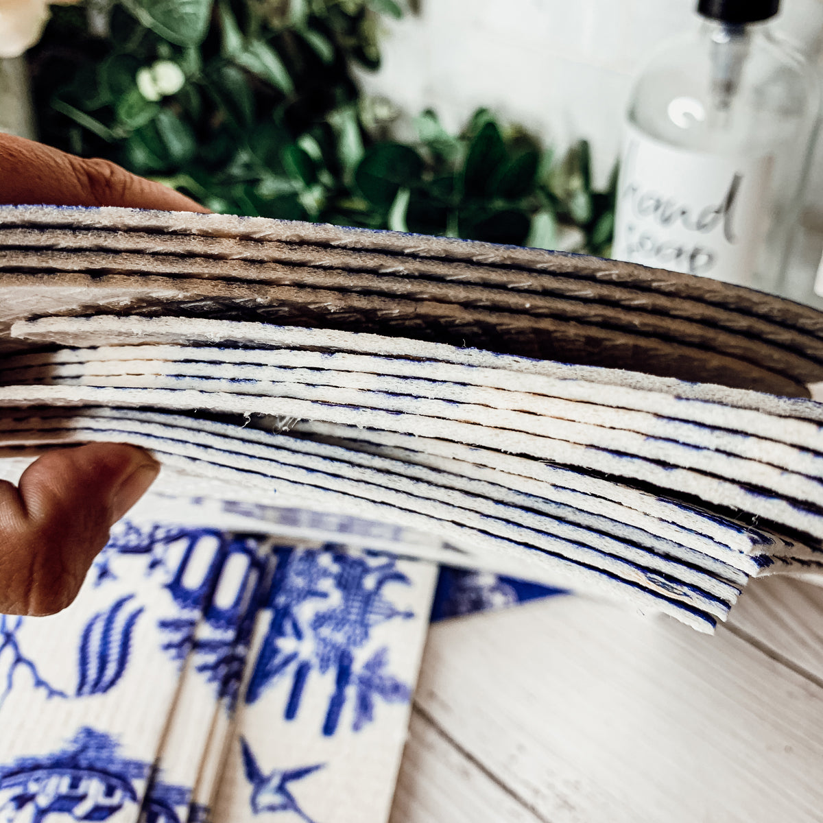 Chinoiserie Eco Kitchen Cloths - Biodegradable Cellulose Cotton, 3 Designs BandsCo Straps