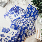 Chinoiserie Eco Kitchen Cloths - Biodegradable Cellulose Cotton, 3 Designs BandsCo Straps