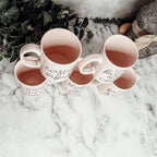Easter Bunny Ceramic Coffee Mug 16oz Pastel Blue Pink Spring Large BandsCo Straps