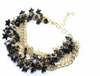 Three Tier Star Charm Bracelet 7in Extender Lobster Clasp
