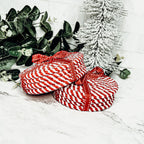 Black Braided Coaster Set 4-Pack Candy Cane Stripe Coasters Table Protectors BandsCo Straps