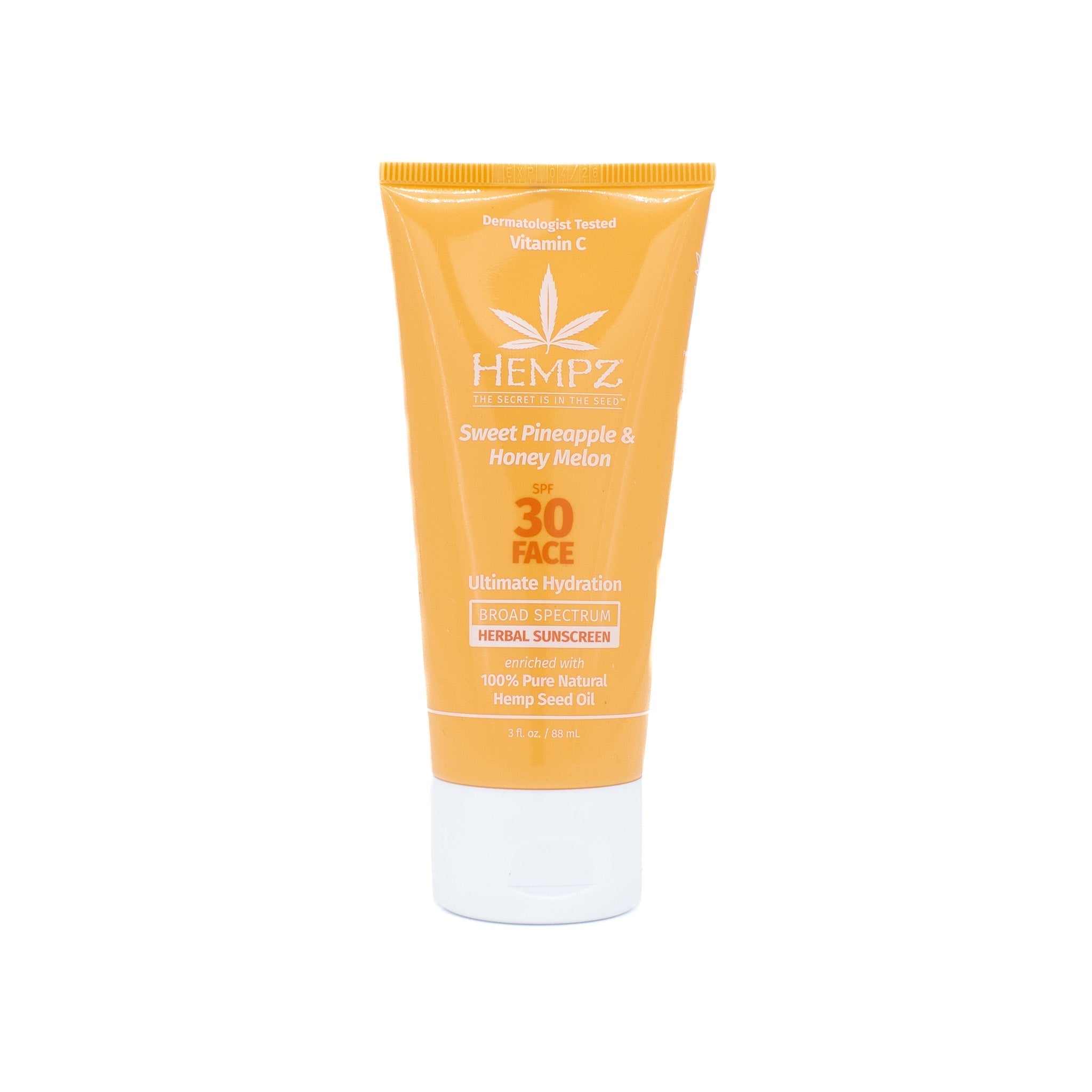 Hempz Sweet Pineapple & Honey Melon Herbal Face Sunscreen SPF 30 3oz - New This is Beauty US