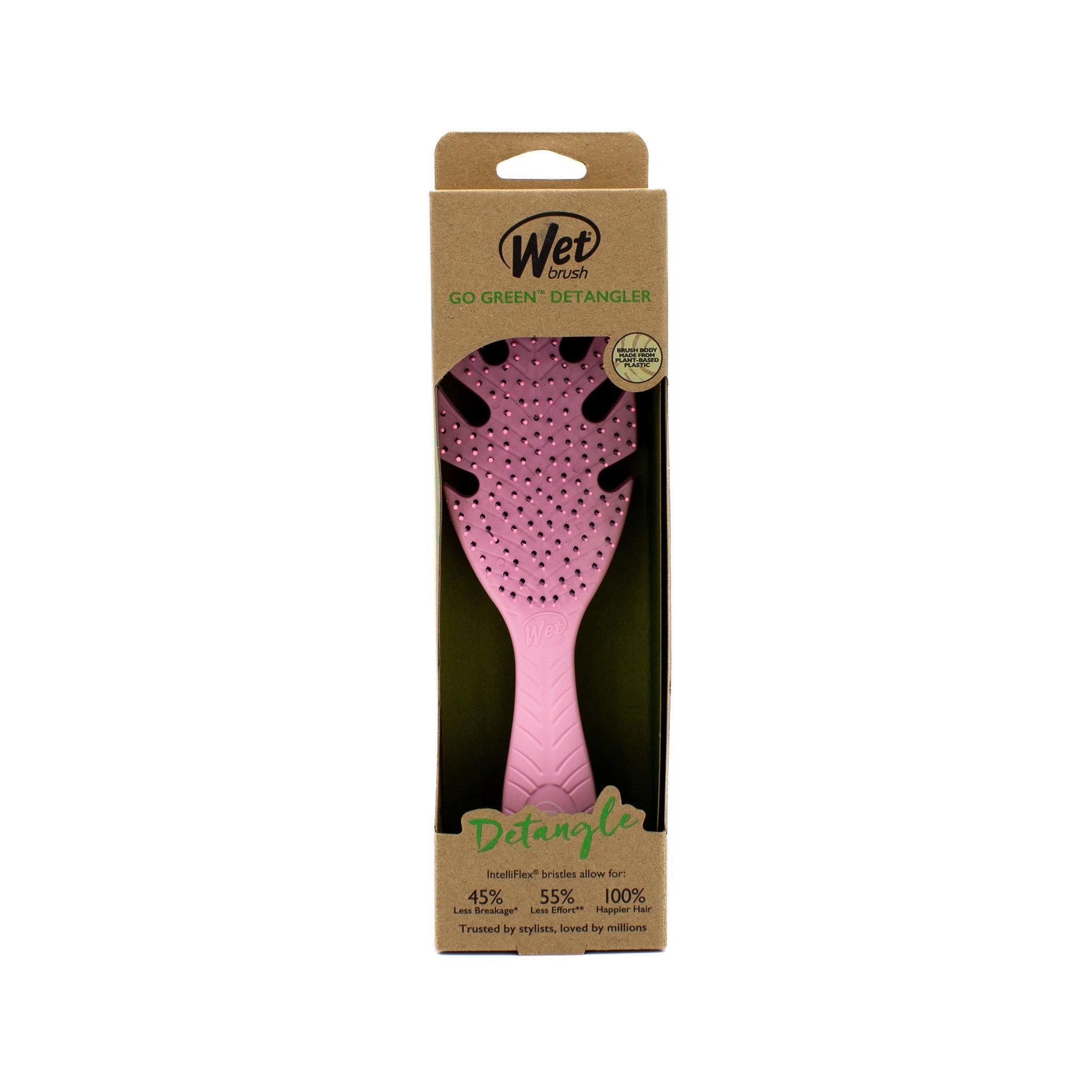 Wet Brush Go Green Detangling Brush PINK - New This is Beauty US