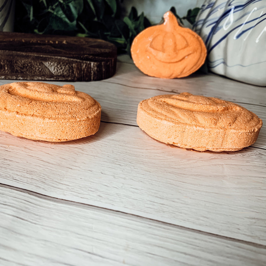 Pumpkin Spice Bath Bomb 3.5oz Fall Scented Bath Fizzy Gift For Women BandsCo Straps